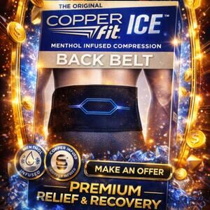 Copper Fit-Ice Menthol Infused Compression Back Belt One Size Fits Most Unisex